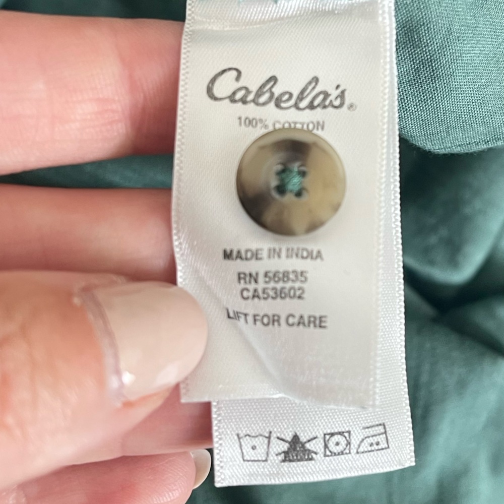Cabelas Mens Green Short Sleeve Button Front shirt Modal Size XL - Picture 4 of 5